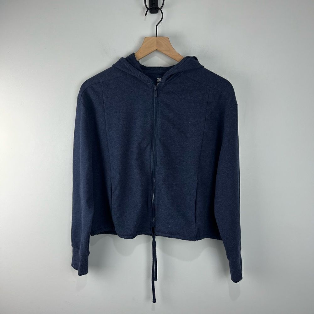 All in Motion Blue Full Zip Cropped Hoodie S